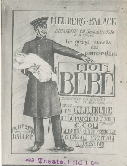 Affiche de représentation théatrale du 29 septembre 1918 - Photo internet - DR