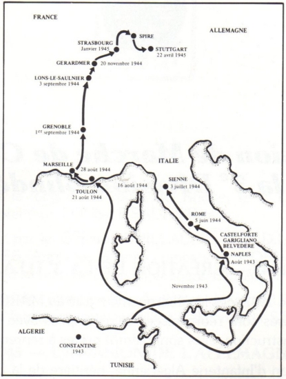 La Marche glorieuse de la 3e DIA de 1943 à 1945 - DR