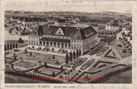 Vue générale du camp du Heuberg en 1918 - On peut distinguer les baraquements en bois du camp de prisonniers tout au fond...